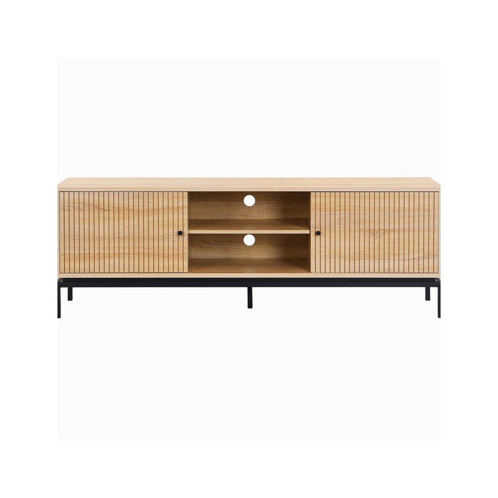 Talia - Meuble TV 2 Portes Effet 160 cm - Bois
