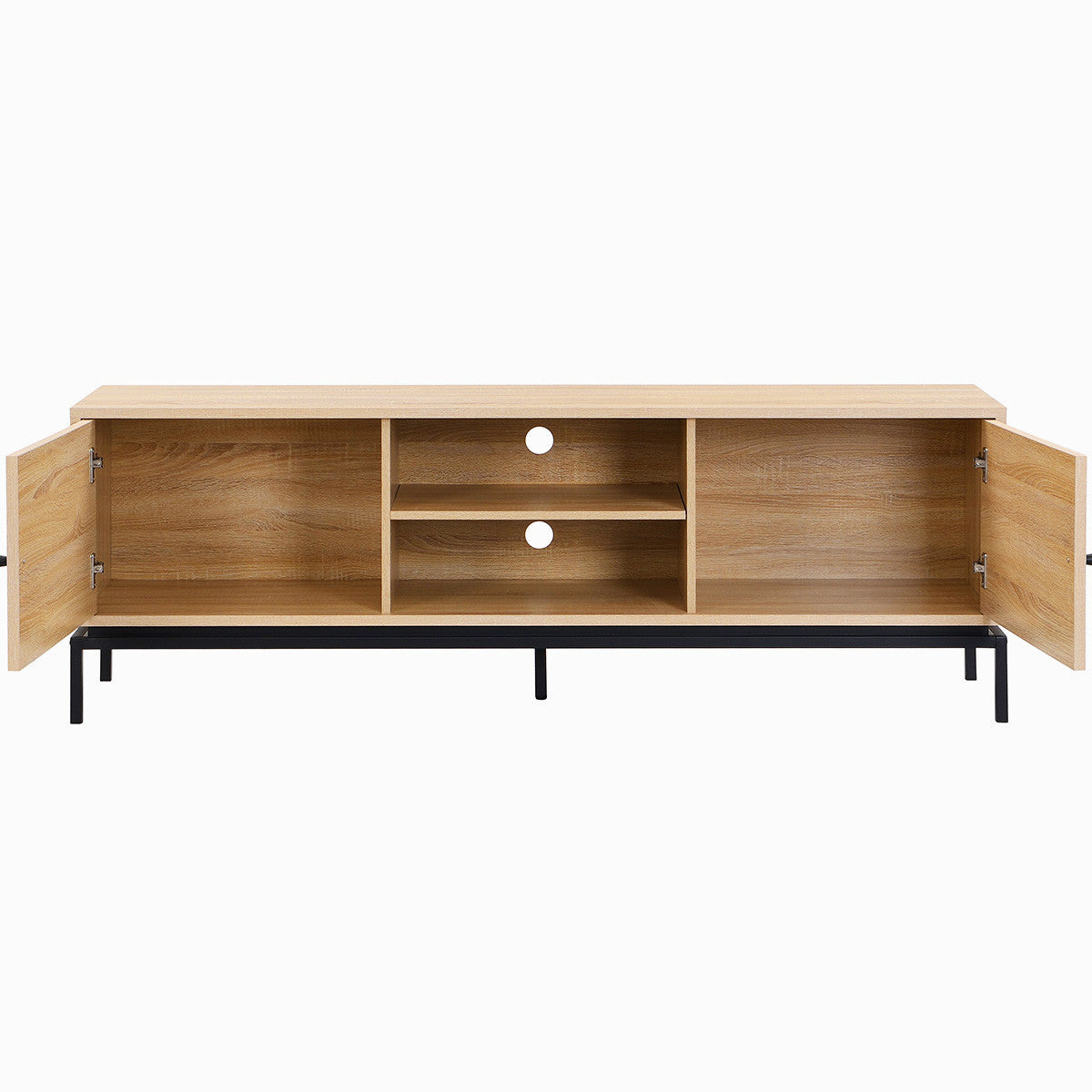 Talia - Meuble TV 2 Portes Effet 160 cm - Bois