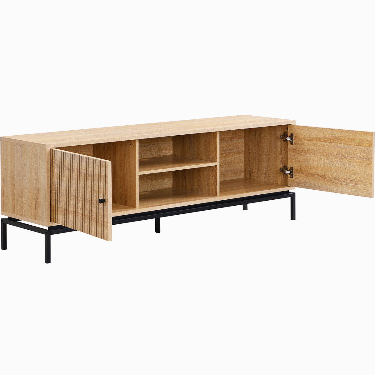 Talia - Meuble TV 2 Portes Effet 160 cm - Bois
