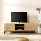 Talia - Meuble TV 2 Portes Effet 160 cm - Bois