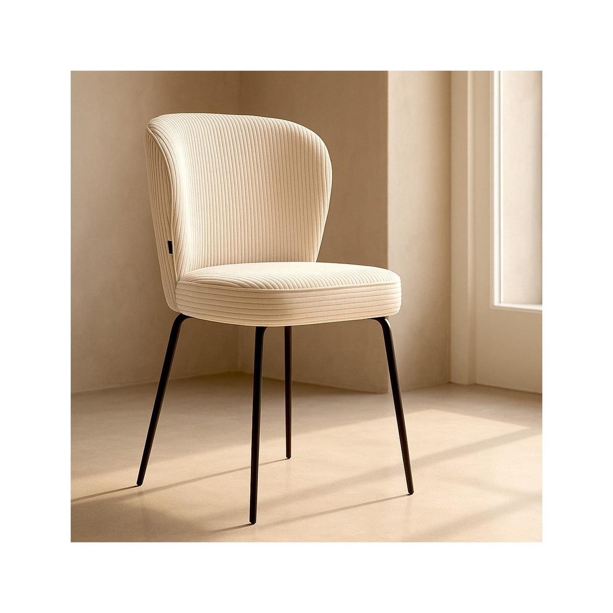 Tara - Set Di 2 Sedie - Velluto A Coste - Beige
