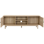 Tivoli - Meuble TV 2 Portes Couleur Chêne 160 cm - Bois