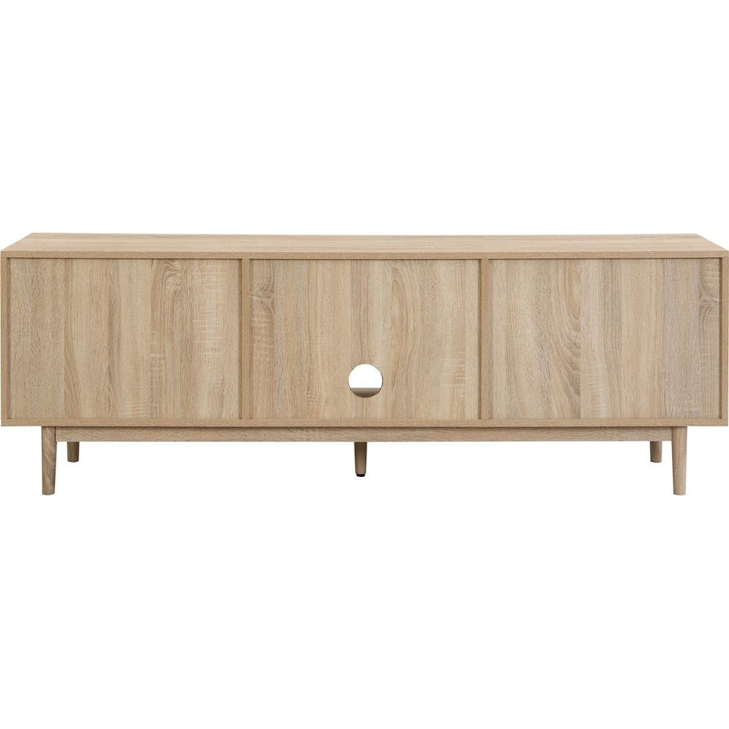 Tivoli - Meuble TV 2 Portes Couleur Chêne 160 cm - Bois