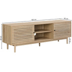Tivoli - Meuble TV 2 Portes Couleur Chêne 160 cm - Bois