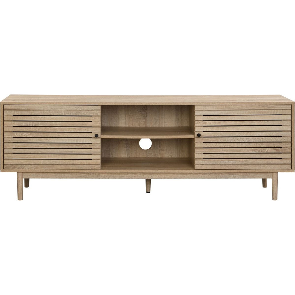 Tivoli - Meuble TV 2 Portes Couleur Chêne 160 cm - Bois