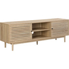 Tivoli - Meuble TV 2 Portes Couleur Chêne 160 cm - Bois