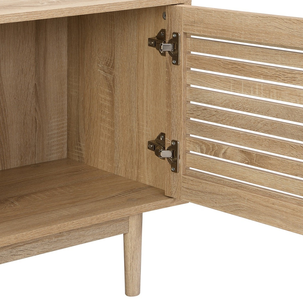 Tivoli - Meuble TV 2 Portes Couleur Chêne 160 cm - Bois