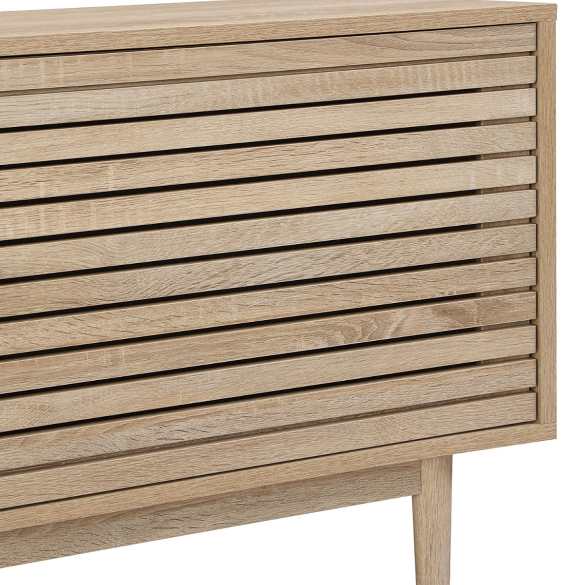 Tivoli - Meuble TV 2 Portes Couleur Chêne 160 cm - Bois