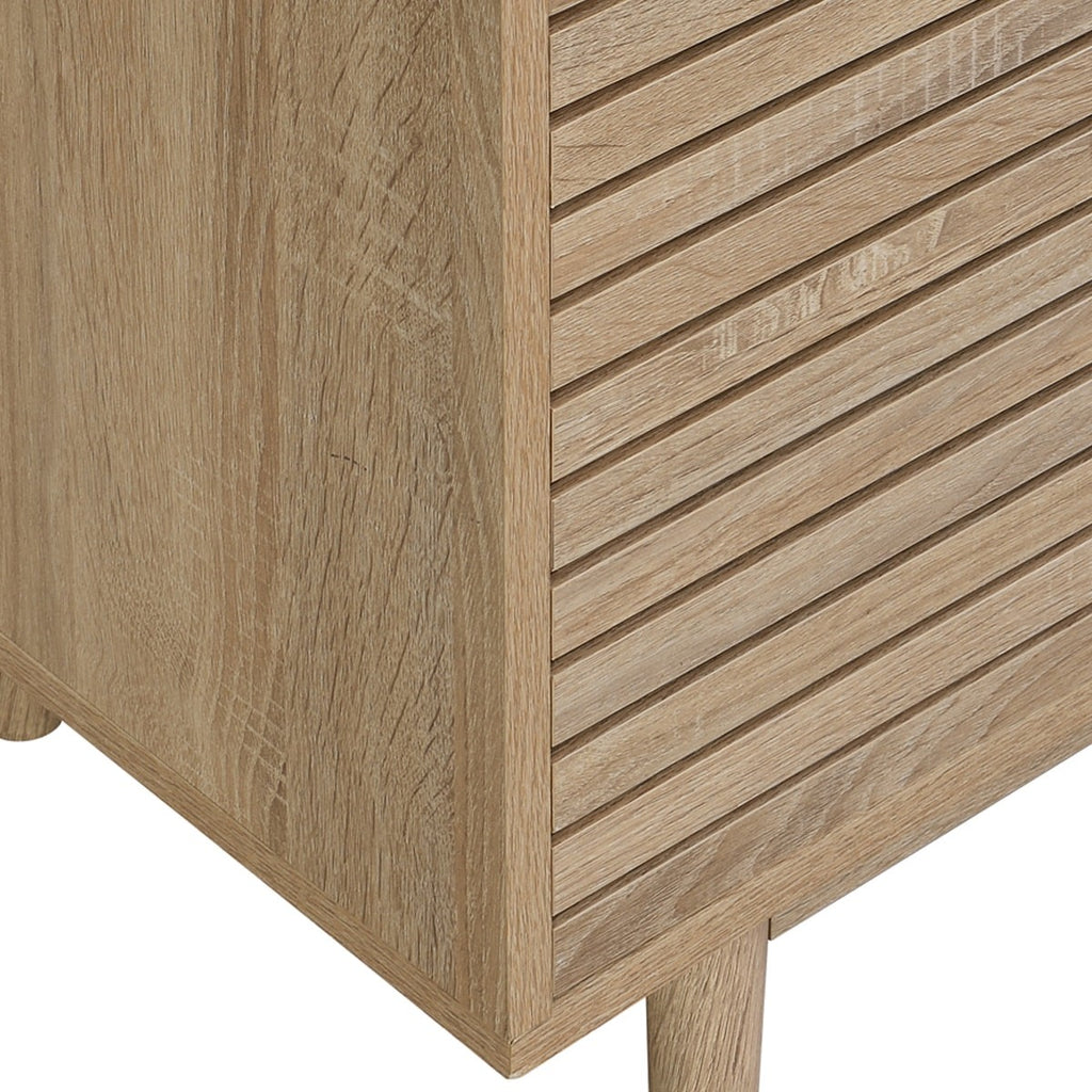 Tivoli - Meuble TV 2 Portes Couleur Chêne 160 cm - Bois