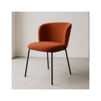 Toma - Lot de 2 Chaises en Tissu Bouclé - Rouille
