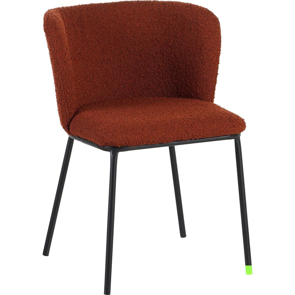 Toma - Lot de 2 Chaises en Tissu Bouclé - Rouille