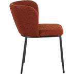 Toma - Lot de 2 Chaises en Tissu Bouclé - Rouille