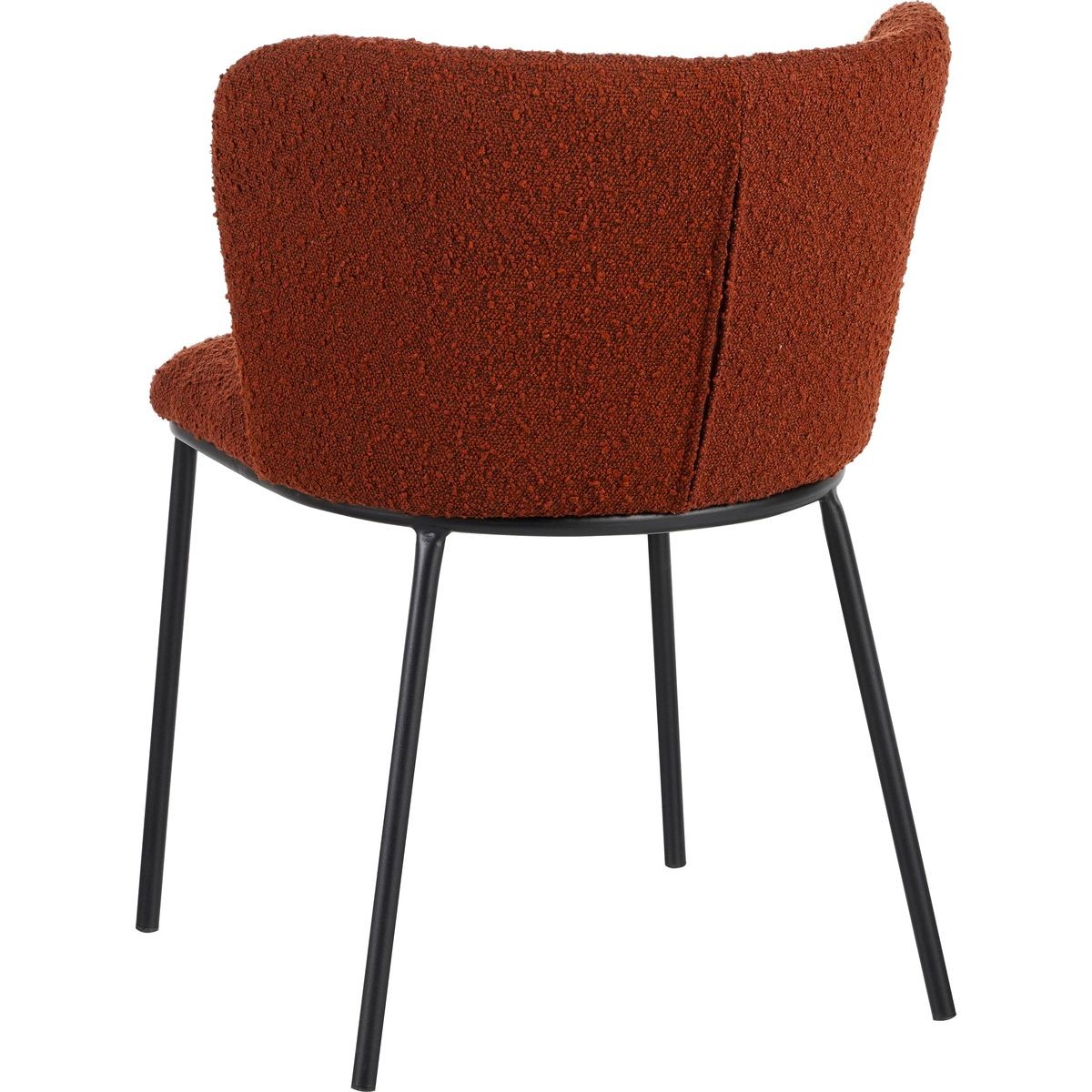 Toma - Lot de 2 Chaises en Tissu Bouclé - Rouille