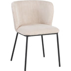 Toma - Lot de 2 Chaises en Velours Côtelé - Beige