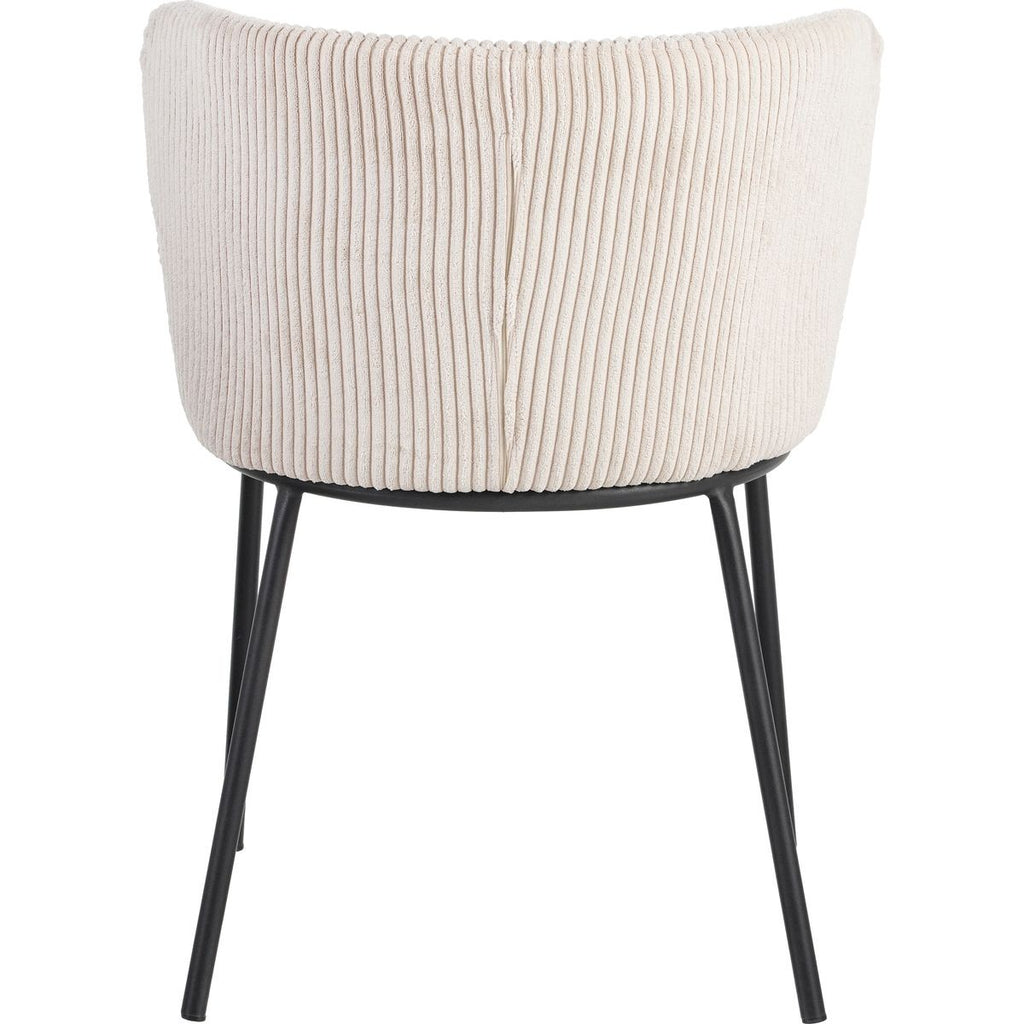 Toma - Lot de 2 Chaises en Velours Côtelé - Beige