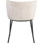 Toma - Lot de 2 Chaises en Velours Côtelé - Beige