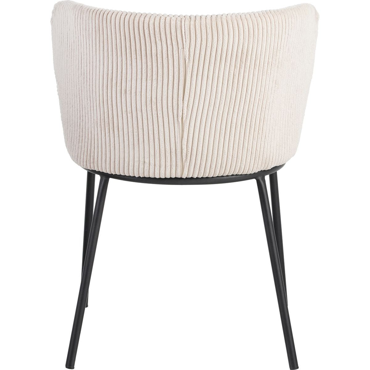 Toma - Lot de 2 Chaises en Velours Côtelé - Beige