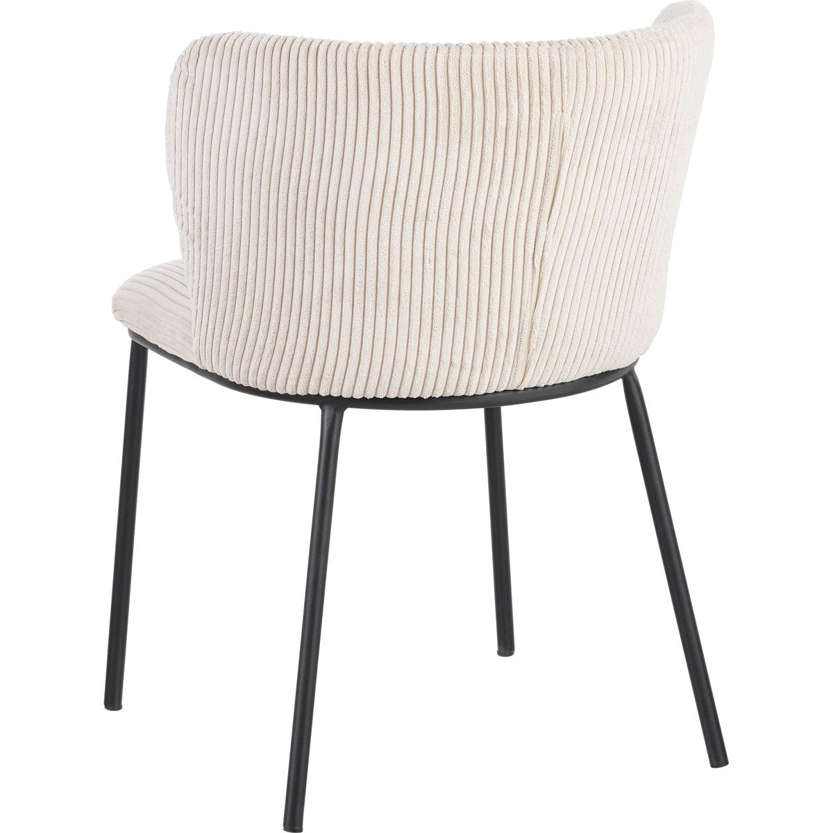 Toma - Lot de 2 Chaises en Velours Côtelé - Beige