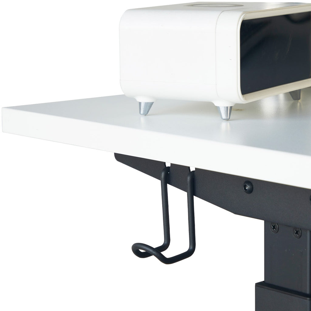 Up&Down - Bureau Assis-Debout Électrique Réglable 72-120 cm avec Ports USB - Blanc