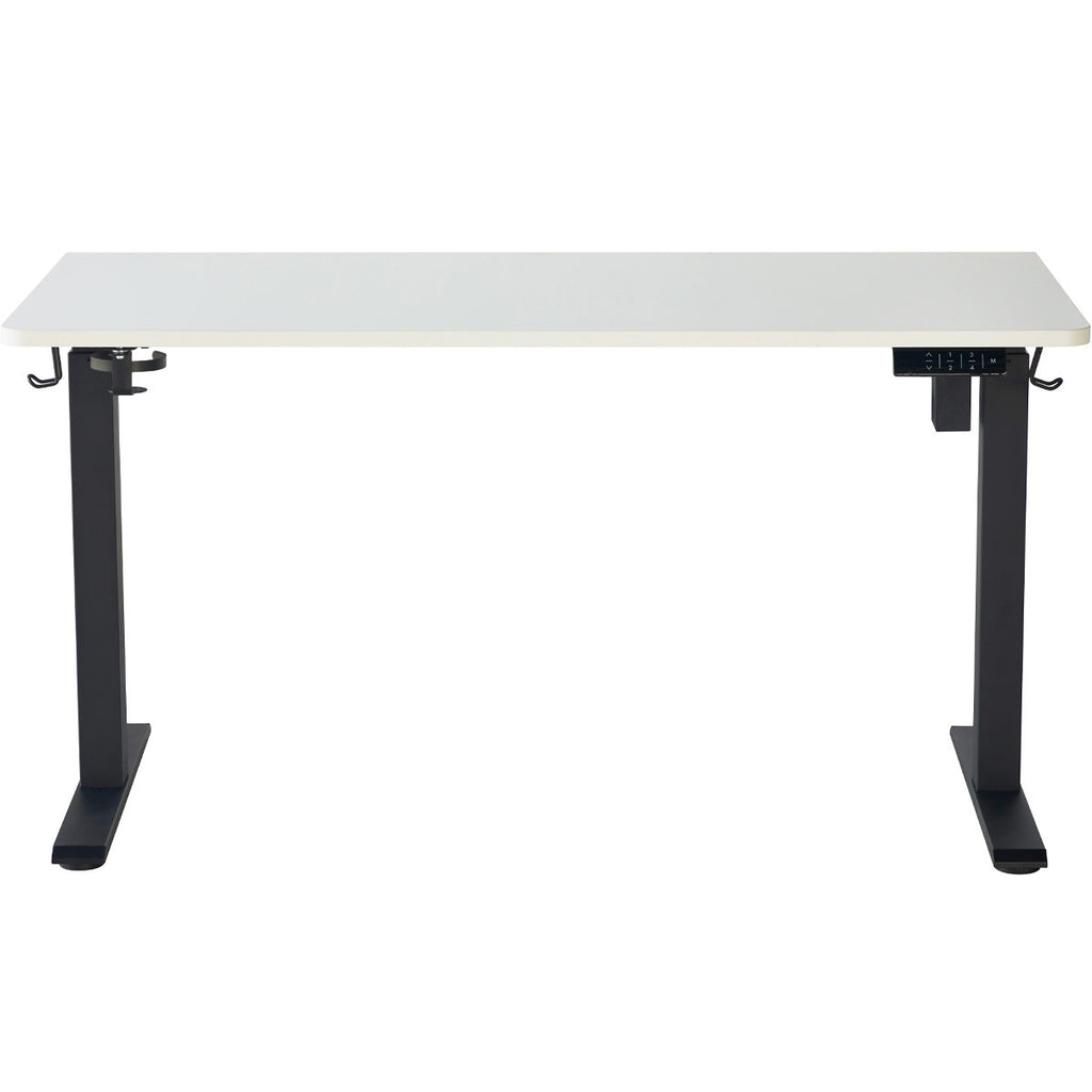 Up&Down - Bureau Assis-Debout Électrique Réglable 72-120 cm avec Ports USB - Blanc