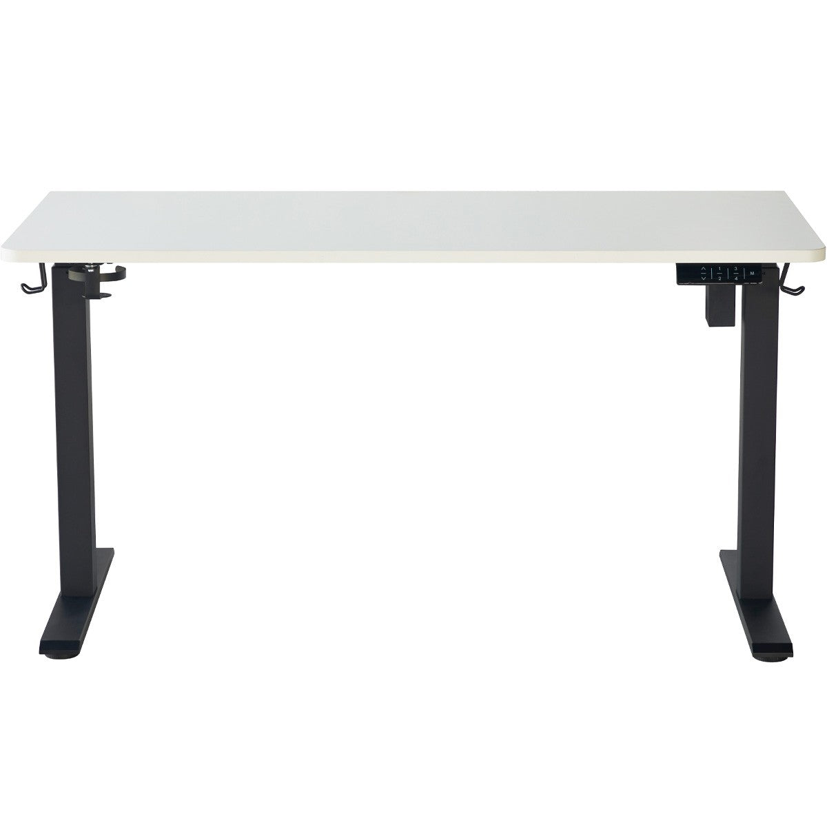 Up&Down - Bureau Assis-Debout Électrique Réglable 72-120 cm avec Ports USB - Blanc