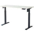 Up&Down - Bureau Assis-Debout Électrique Réglable 72-120 cm avec Ports USB - Blanc
