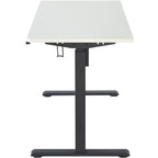 Up&Down - Bureau Assis-Debout Électrique Réglable 72-120 cm avec Ports USB - Blanc