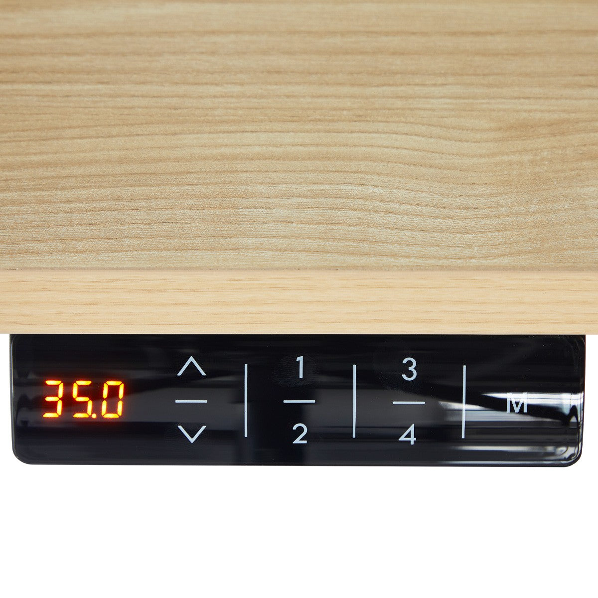 Up&Down - Bureau Assis-Debout Électrique Réglable 72-120 cm avec Ports USB - Effet - Bois