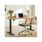 Up&Down - Bureau Assis-Debout Électrique Réglable 72-120 cm avec Ports USB - Effet - Bois