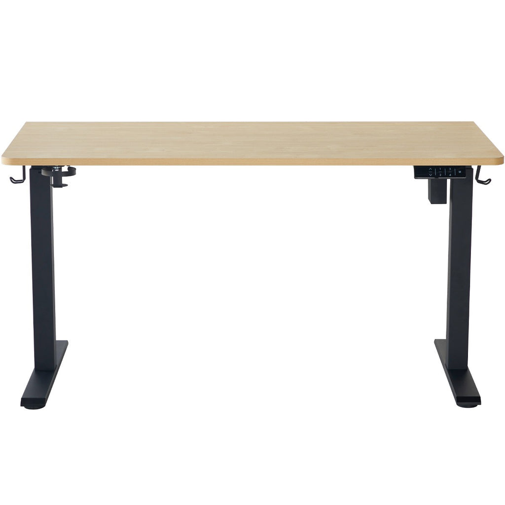 Up&Down - Bureau Assis-Debout Électrique Réglable 72-120 cm avec Ports USB - Effet - Bois
