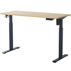Up&Down - Bureau Assis-Debout Électrique Réglable 72-120 cm avec Ports USB - Effet - Bois