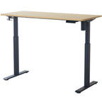 Up&Down - Bureau Assis-Debout Électrique Réglable 72-120 cm avec Ports USB - Effet - Bois