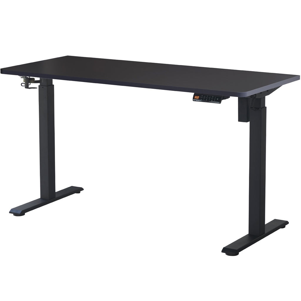 Up&Down - Bureau Assis-Debout Électrique Réglable 72-120 cm avec Ports USB - Noir