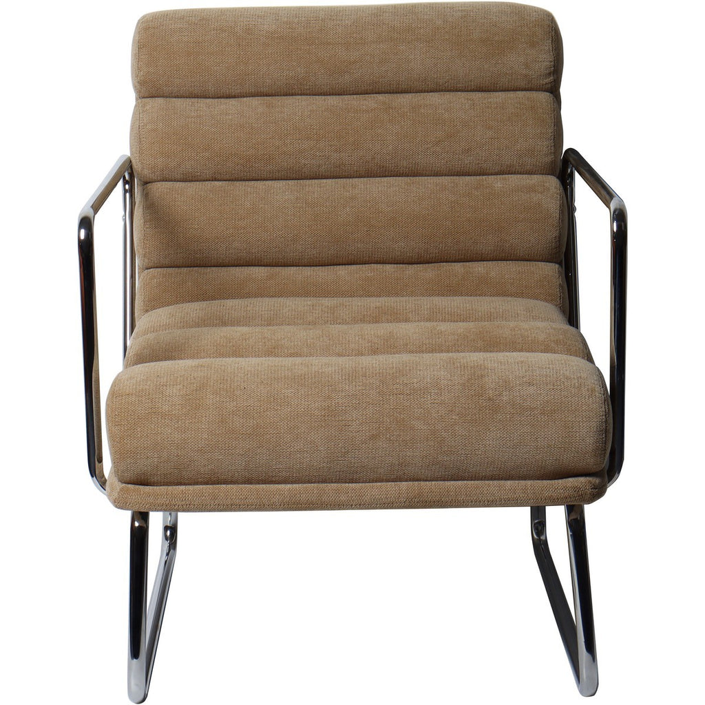 Vania - Fauteuil en Tissu Chenille - Miel