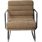 Vania - Fauteuil en Tissu Chenille - Miel