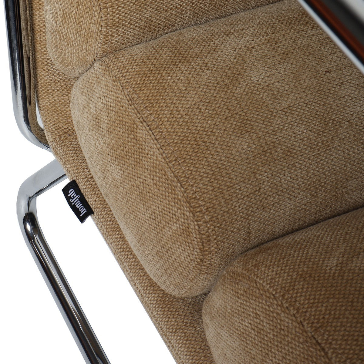Vania - Fauteuil en Tissu Chenille - Miel