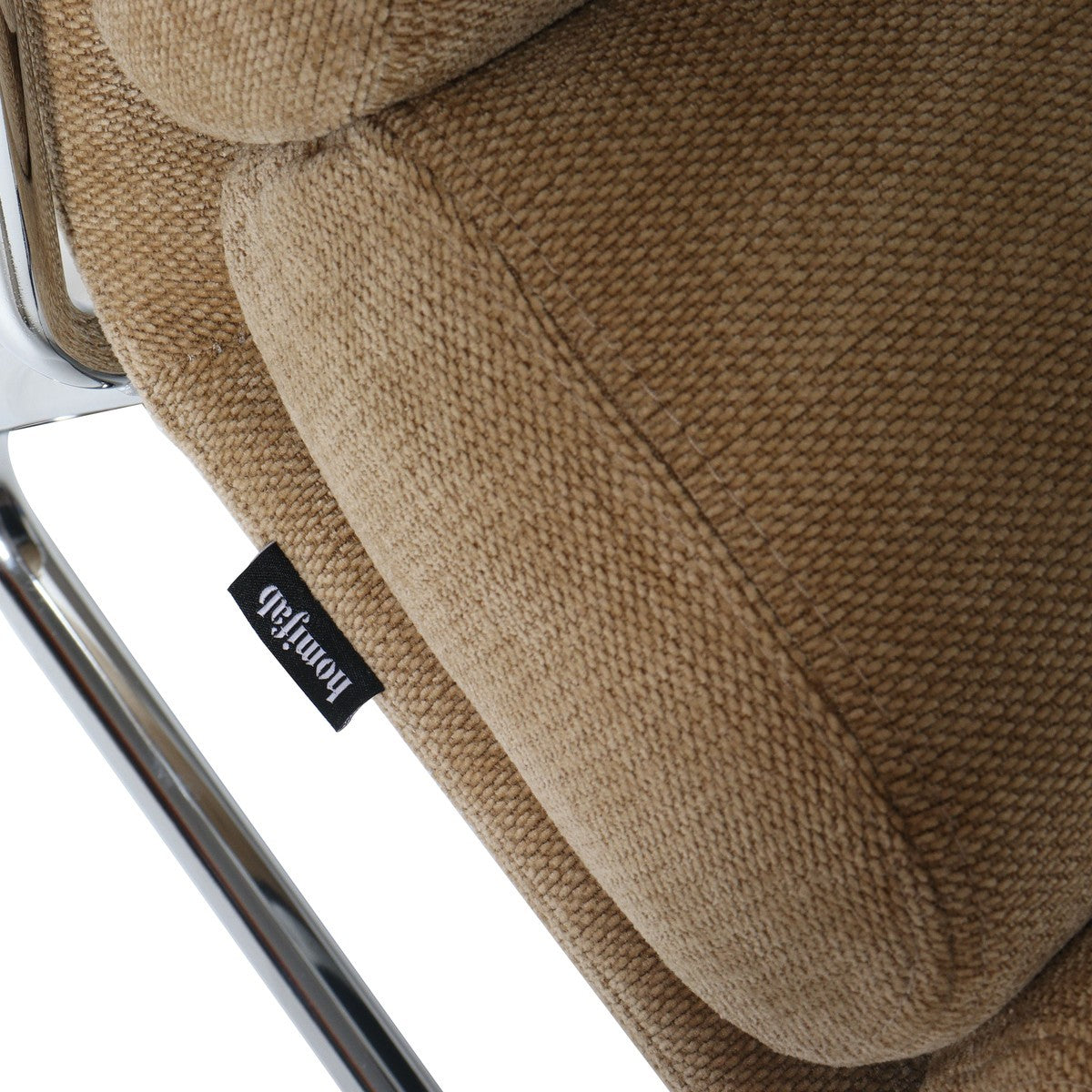Vania - Fauteuil en Tissu Chenille - Miel