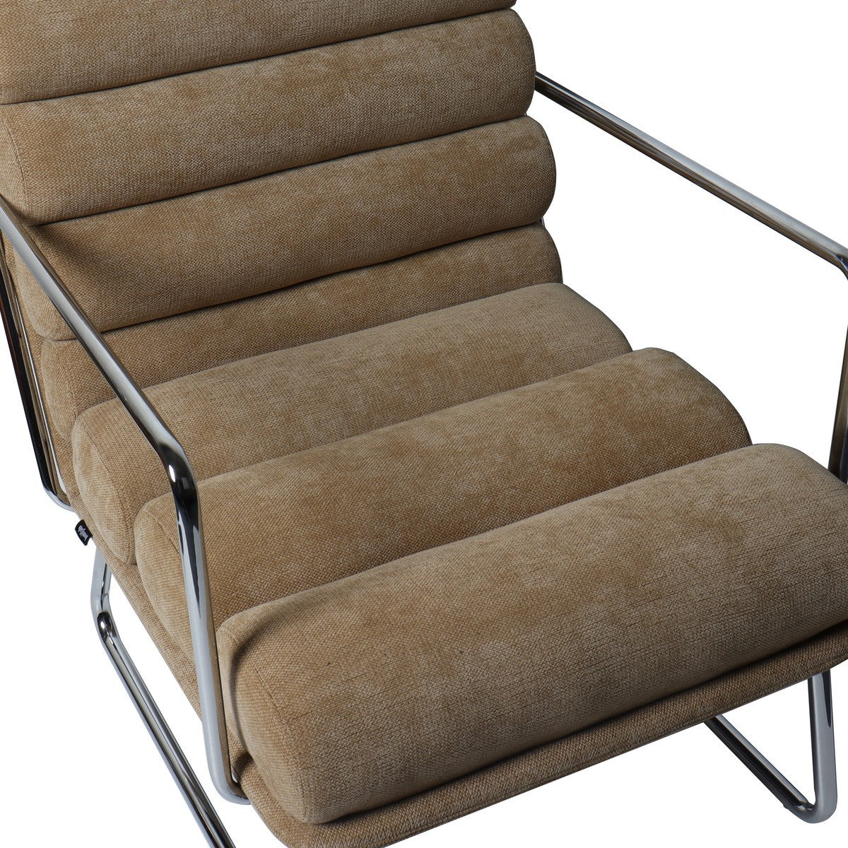 Vania - Fauteuil en Tissu Chenille - Miel