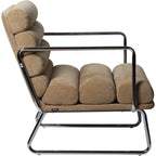 Vania - Fauteuil en Tissu Chenille - Miel