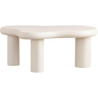 Wave - Lot de 2 Tables Basses Organiques Gigognes - Beige
