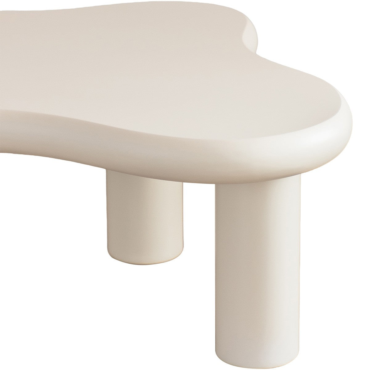 Wave - Lot de 2 Tables Basses Organiques Gigognes - Beige