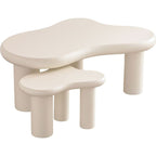 Wave - Lot de 2 Tables Basses Organiques Gigognes - Beige