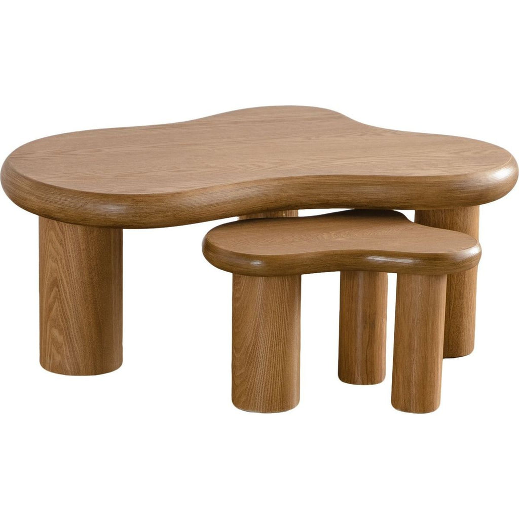 Wave - Lot de 2 Tables Basses Organiques Gigognes en - Bois
