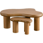Wave - Lot de 2 Tables Basses Organiques Gigognes en - Bois