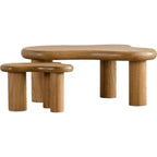 Wave - Lot de 2 Tables Basses Organiques Gigognes en - Bois