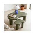 Wave - Lot de 2 Tables Basses Organiques Gigognes Mat - Vert