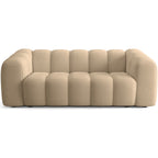 Belleville - Canapé Capitonné 3 Places en Tissu Chenille - Taupe