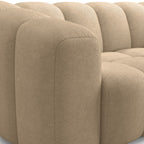 Belleville - Canapé Capitonné 3 Places en Tissu Chenille - Taupe