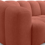 Belleville - Canapé Capitonné 3 Places en Tissu Chenille - Terracotta