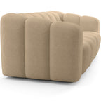 Belleville - Canapé Capitonné Convertible 3 Places en Tissu Chenille - Ouverture Express - Taupe